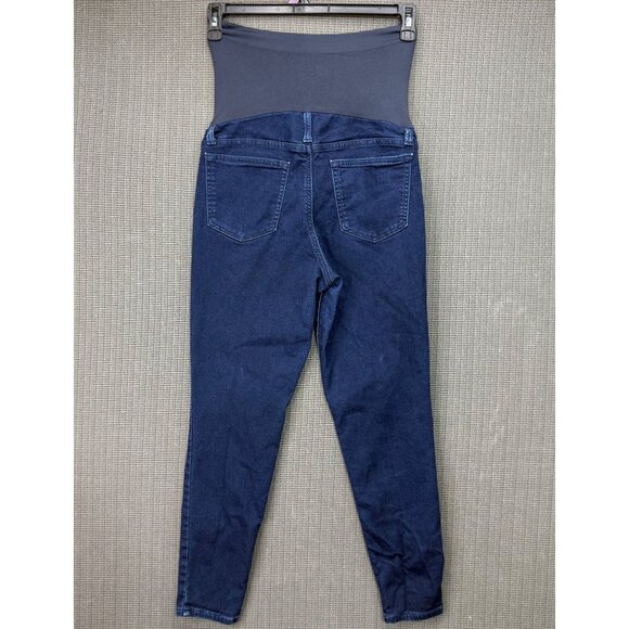 A Glow Womens Size 10S Blue Maternity High Waist Jeggings Stretch Denim - Picture 2 of 10